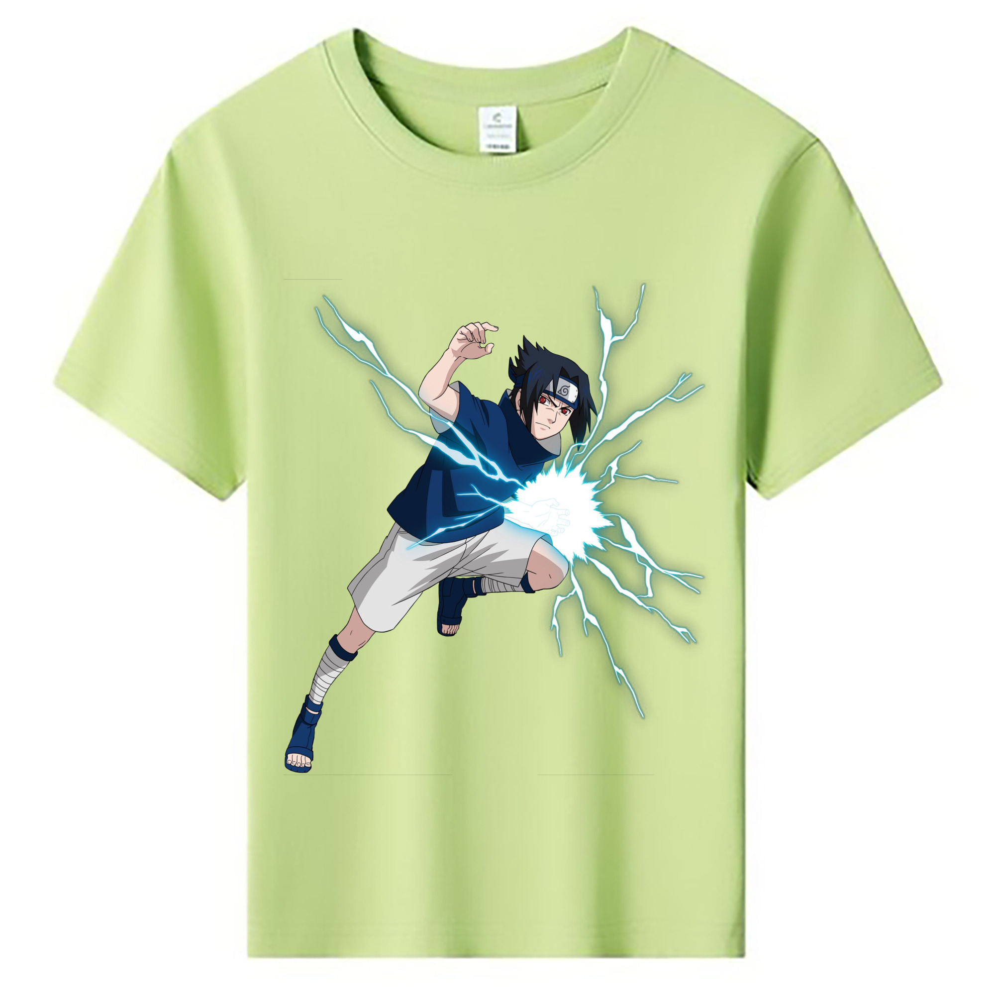 （画像用） NARUTO -ナルト- うちは サスケ Uchiha Sasuke 綿100％キッズTシャツ（フロントプリント）